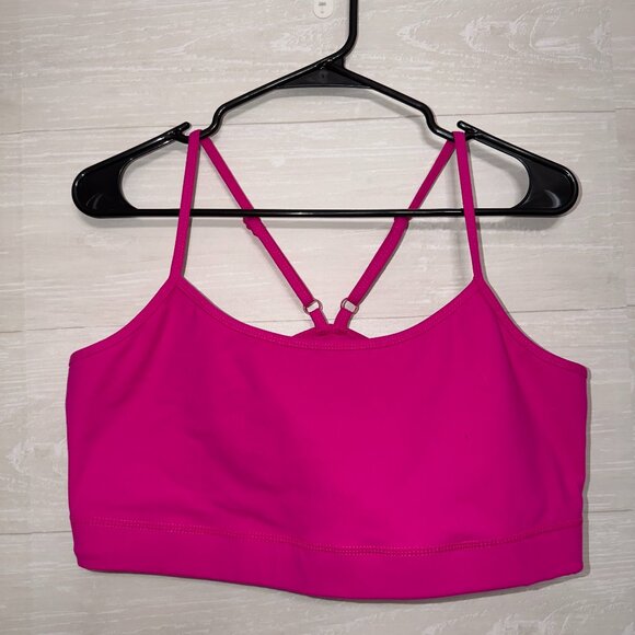 Torrid Plus Size Hot Pink Strappy Sports Bra Wireless Medium Support Activewear - Picture 2 of 5